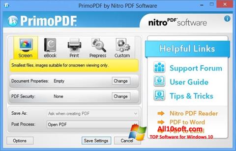 स्क्रीनशॉट PrimoPDF Windows 10