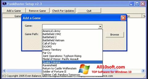 स्क्रीनशॉट PunkBuster Windows 10
