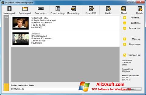 स्क्रीनशॉट DVD Flick Windows 10