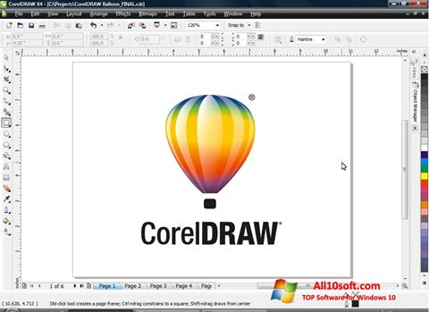 स्क्रीनशॉट CorelDRAW Windows 10