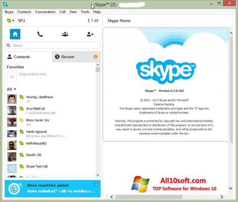 स्क्रीनशॉट Skype Setup Full Windows 10