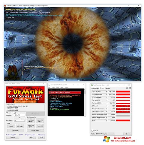 स्क्रीनशॉट FurMark Windows 10