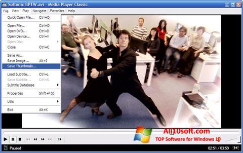 स्क्रीनशॉट Media Player Classic Windows 10