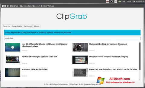 स्क्रीनशॉट ClipGrab Windows 10