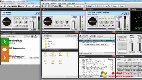 स्क्रीनशॉट SAM Broadcaster Windows 10