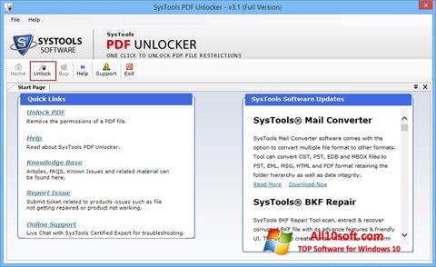 स्क्रीनशॉट PDF Unlocker Windows 10