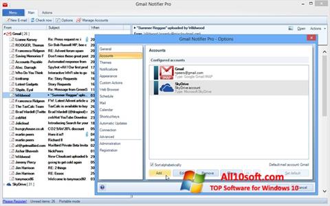 स्क्रीनशॉट Gmail Notifier Windows 10