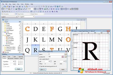 स्क्रीनशॉट Font Creator Windows 10