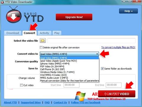 स्क्रीनशॉट YTD Video Downloader Windows 10