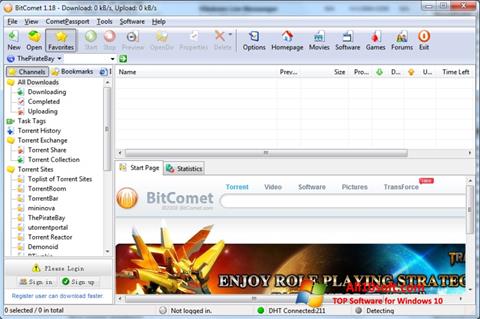 स्क्रीनशॉट BitComet Windows 10