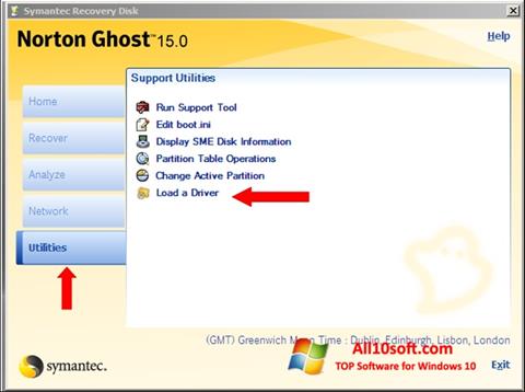 स्क्रीनशॉट Norton Ghost Windows 10