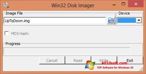 स्क्रीनशॉट Win32 Disk Imager Windows 10