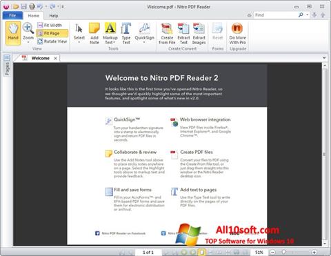 स्क्रीनशॉट Nitro PDF Reader Windows 10