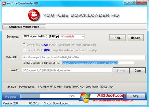 स्क्रीनशॉट Youtube Downloader HD Windows 10