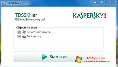 स्क्रीनशॉट Kaspersky TDSSKiller Windows 10