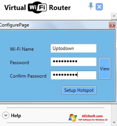 स्क्रीनशॉट Virtual WiFi Router Windows 10