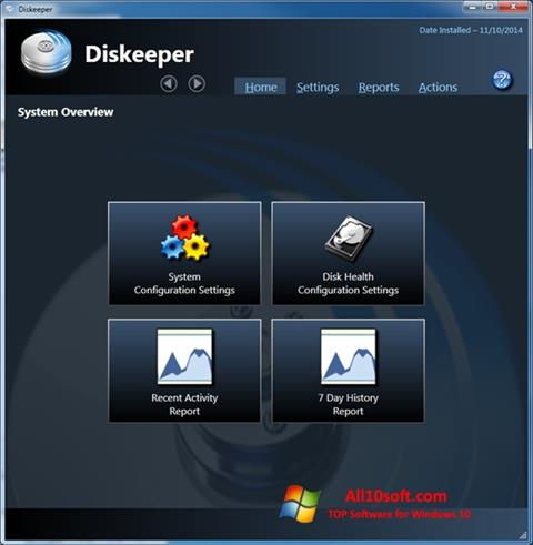 स्क्रीनशॉट Diskeeper Windows 10