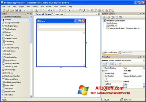 स्क्रीनशॉट Microsoft Visual Basic Windows 10
