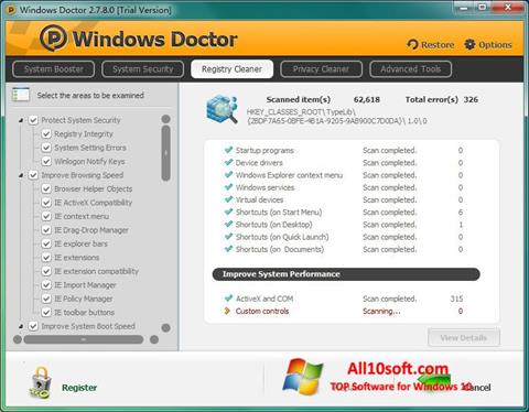 स्क्रीनशॉट Windows Doctor Windows 10
