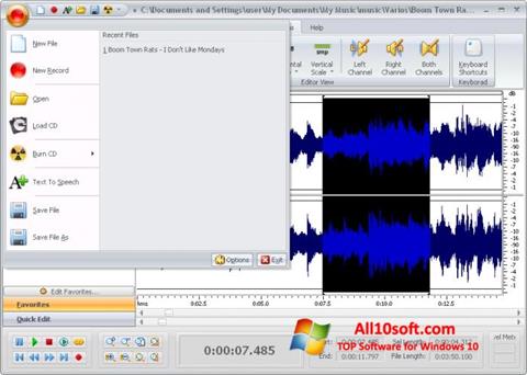 स्क्रीनशॉट Free Audio Editor Windows 10