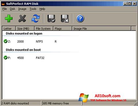 स्क्रीनशॉट SoftPerfect RAM Disk Windows 10
