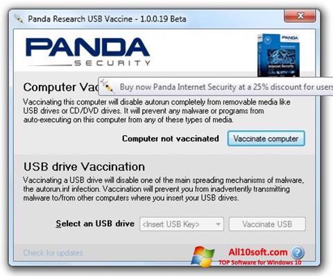 स्क्रीनशॉट Panda USB Vaccine Windows 10