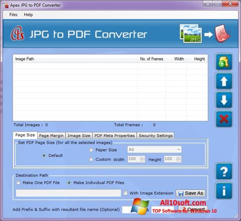 स्क्रीनशॉट JPG to PDF Converter Windows 10