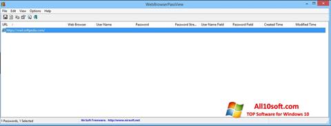 स्क्रीनशॉट WebBrowserPassView Windows 10