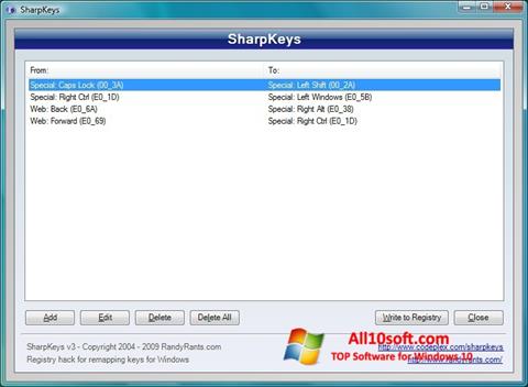 स्क्रीनशॉट SharpKeys Windows 10