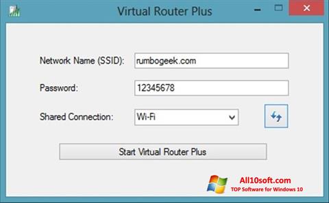स्क्रीनशॉट Virtual Router Plus Windows 10